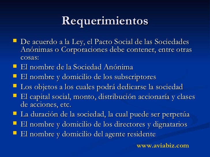 ley de sociedades anonimas panama